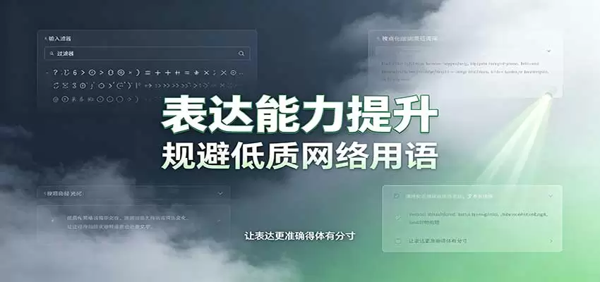 表达能力提升：语言塑造思想逻辑，规避低质网络用语，强化心智感知 - 青心资源站