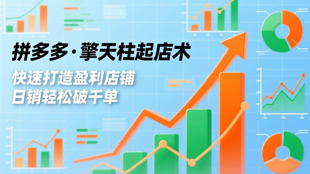 （17149期）拼多多·擎天柱起店术，爆流布局、利润起飞、不断流，快速打造盈利店铺，日销轻松破千单