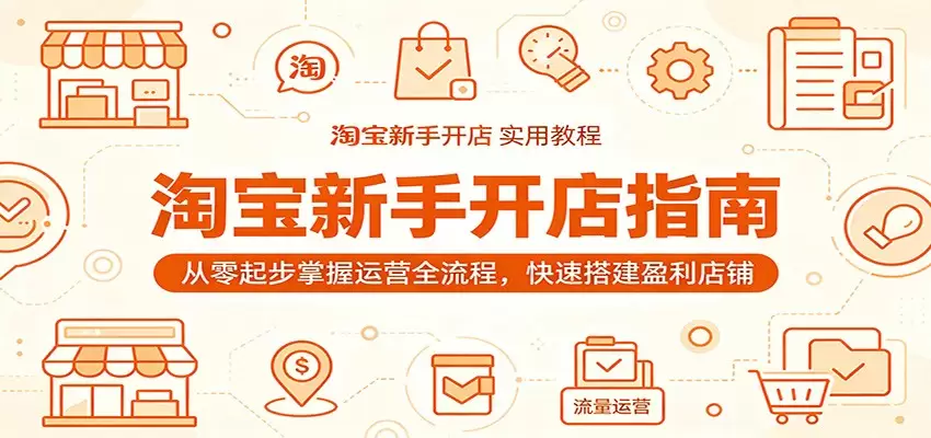 淘宝新手开店指南：从零起步掌握运营全流程，快速搭建盈利店铺|青心网创站