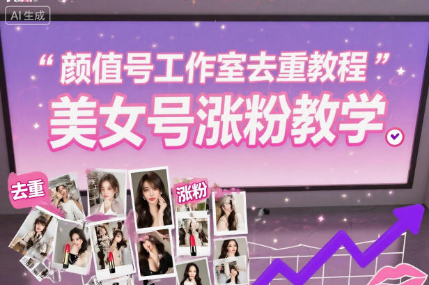 颜值号工作室去重教程，美女号涨粉教学-青心网创站