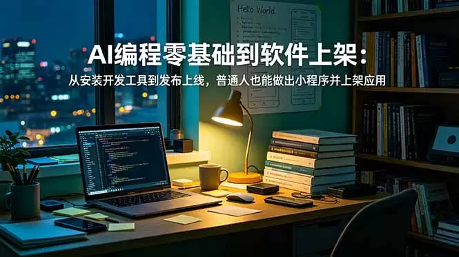 AI编程零基础到软件上架：从安装开发工具到发布上线，普通人也能做出小程序并上架应用商店|青心网创站