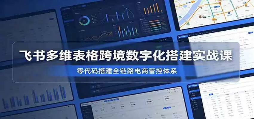 飞书多维表格跨境数字化搭建实战课，零代码搭建全链路电商管控体系|青心网创站