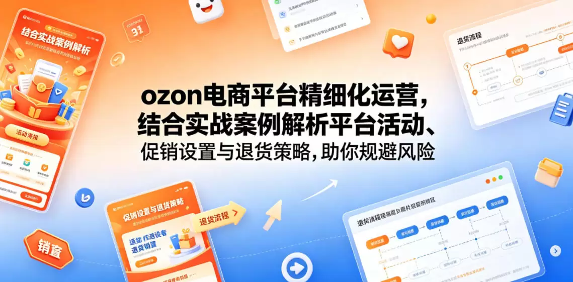 ozon电商平台精细化运营，结合实战案例解析平台活动、促销设置与退货策略，助你规避风险、提升销量|青心网创站