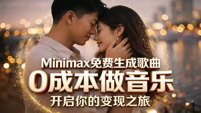 Minimax免费生成歌曲实测！0成本做音乐，说唱流行Lofi一键生成|青心网创站