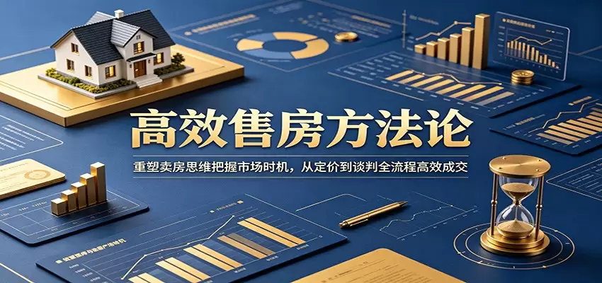 高效售房方法论：重塑卖房思维把握市场时机，从定价到谈判全流程高效成交|青心网创站