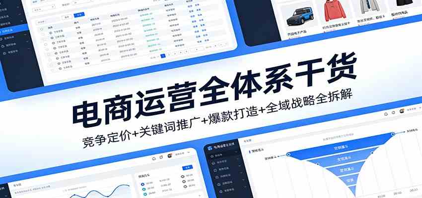 电商运营全体系干货，竞争定价+关键词推广+爆款打造+全域战略全拆解青心网创青心网创站