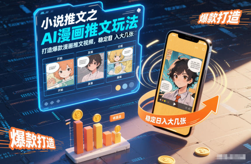 小说推文之AI漫画推文玩法，打造爆款漫画推文视频，稳定日入大几张-青心网创站