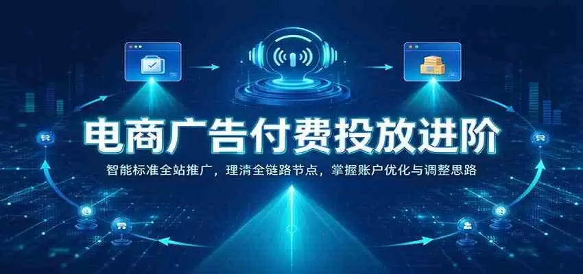 电商广告付费投放进阶：智能标准全站推广，理清全链路节点，掌握账户优化与调整思路 - 青心资源站