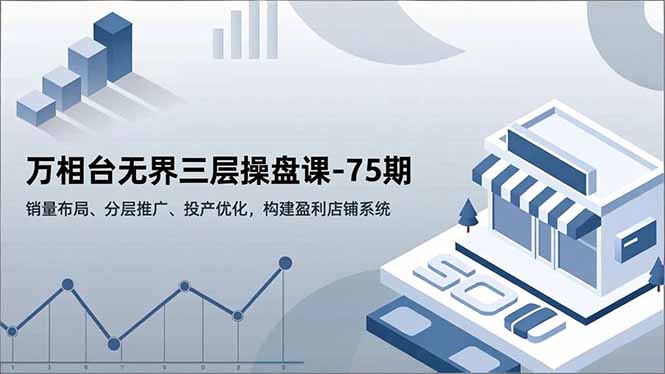 万相台无界三层操盘课-75期，销量布局、分层推广、投产优化，构建盈利店铺系统-青心网创站