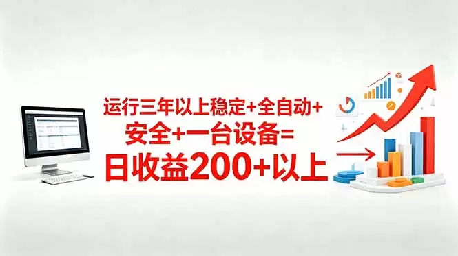 三年以上稳定+全自动+安全+一台设备=日收益200+|青心网创站