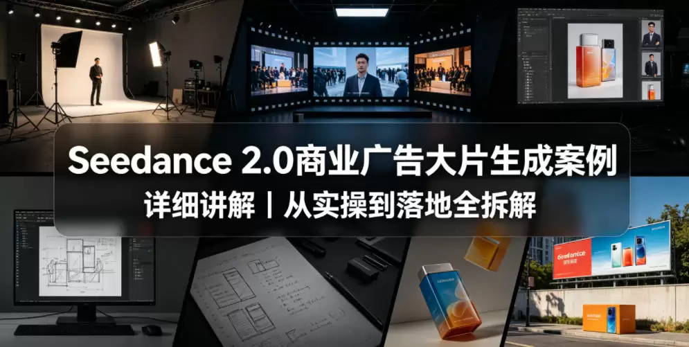 Seedance 2.0商业广告大片生成案例详细讲解｜从实操到落地全拆解|青心网创站