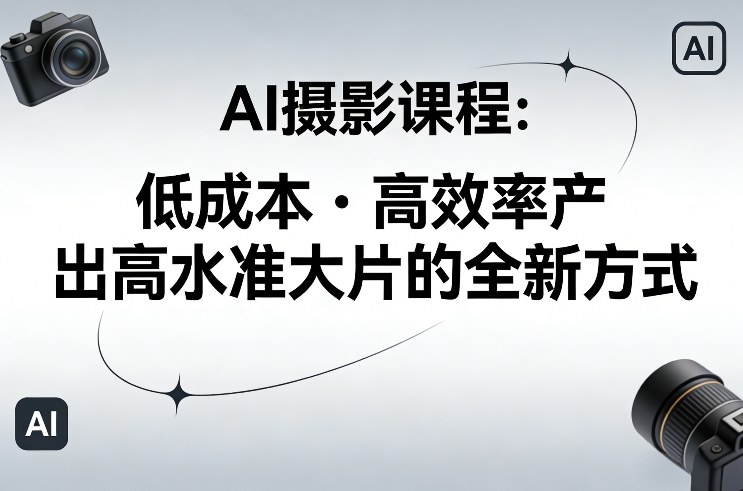 AI摄影课程，低成本高效率产出高水准大片的全新方式青心网创青心网创站