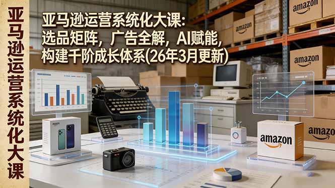 亚马逊运营系统化大课：选品矩阵，广告全解，AI赋能，构建千阶成长体系(26年3月更新青心网创青心网创站