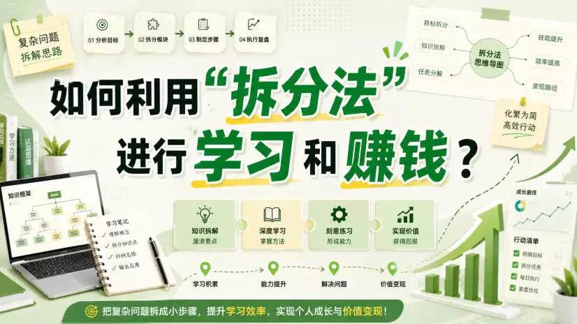 付费文章：如何利用“拆分法”进行学习和賺钱？ - 青心资源站