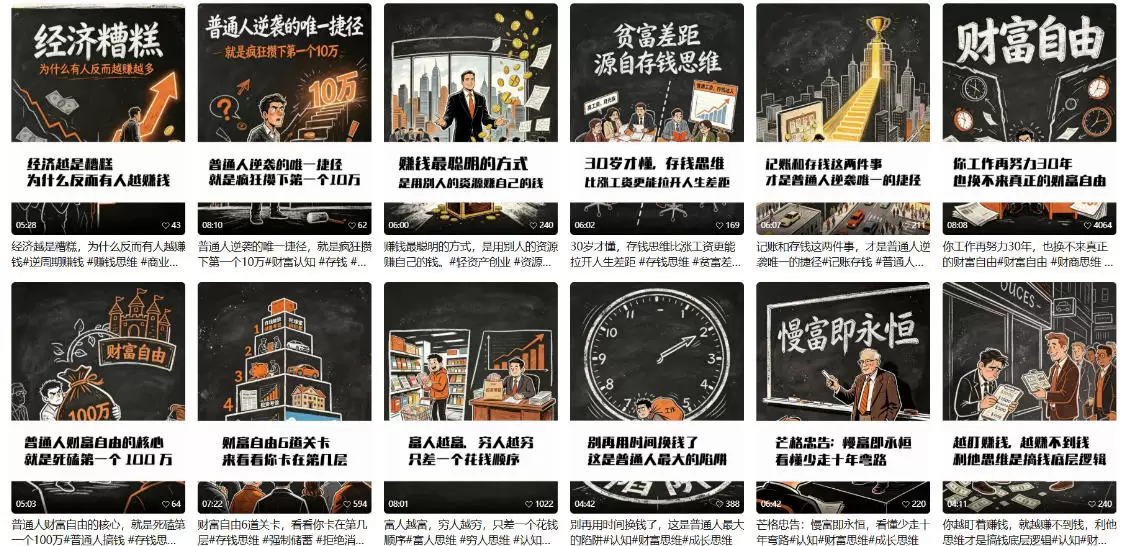 【AI书单】财富书籍图文解读玩法，一键直出，几十条视频，跑出1000单，全流程拆解，新手也可以上手|青心网创站