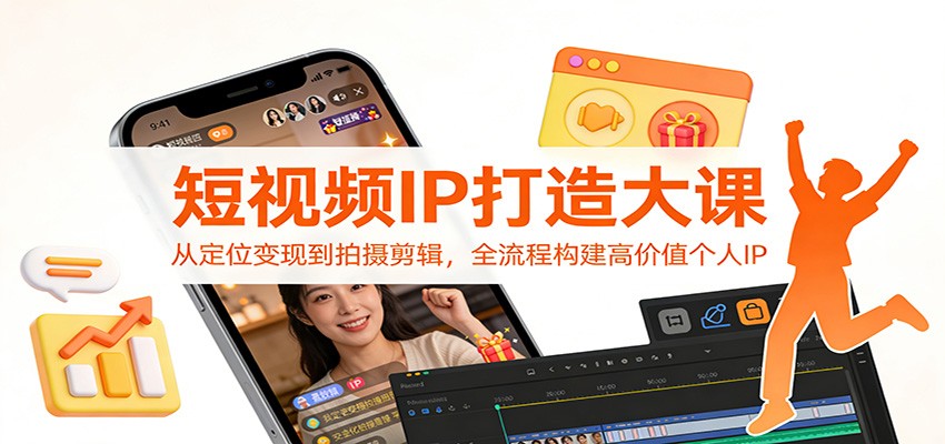 图片[1]青心网创短视频IP打造大课：从定位变现到拍摄剪辑，全流程构建高价值个人IP青心网创青心网创站