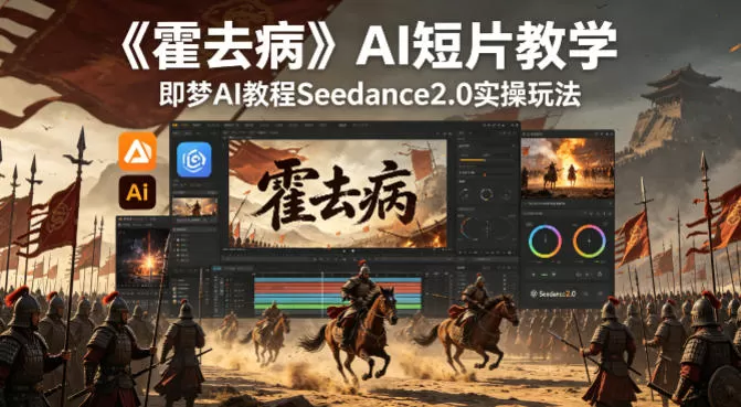 《霍去病》AI短片教学，即梦AI教程Seedance2.0实操玩法|青心网创站
