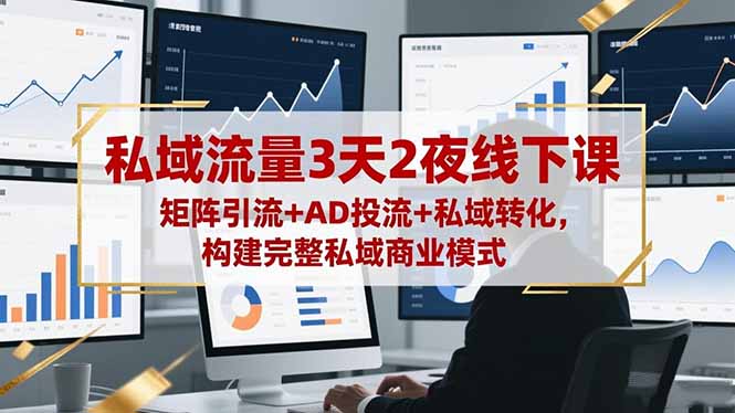 私域流量3天2夜线下课，矩阵引流+AD投流+私域转化，构建完整私域商业模式-青心网创站