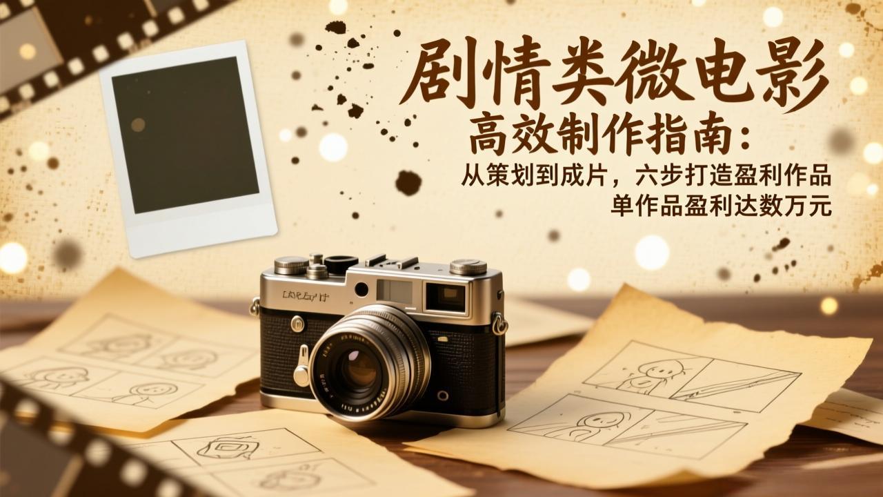 剧情类微电影高效制作指南:从策划到成片,六步打造盈利作品,单作品盈利达数万元青心网创青心网创站