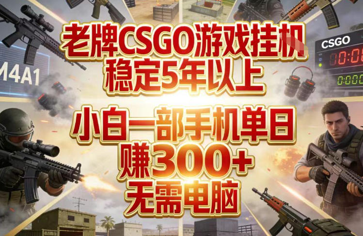 老牌CSGO游戏挂G,稳定5年以上,小白一部手机单日賺3张+,无需电脑【揭秘】青心网创青心网创站