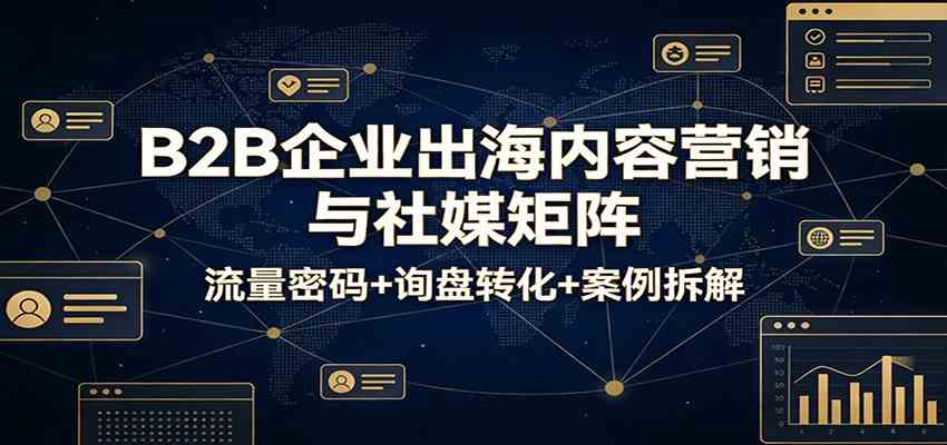 B2B企业出海内容营销与社媒矩阵:流量密码+询盘转化+案例拆解青心网创青心网创站