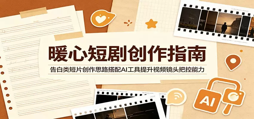暖心短剧创作指南：告白类短片创作思路搭配AI工具提升视频镜头把控能力|青心网创站