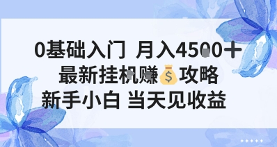 0基础入门,月入4.5k,最新挂G挣米攻略,新手小白,当天见收益【揭秘】-青心网创站
