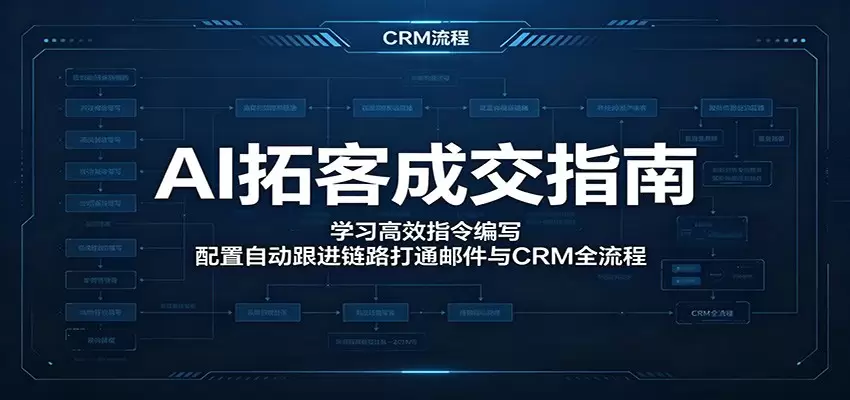 AI拓客成交指南：学习高效指令编写，配置自动跟进链路打通邮件与CRM全流程|青心网创站