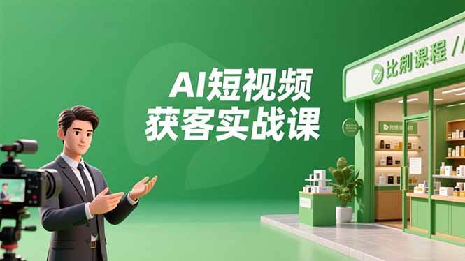 (16747期)AI短视频获客实战课,数字人创作、实体行业应用、精准引流,30天获取客源月入6万+-青心网创站