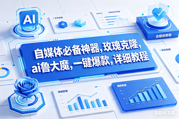 (17964期)玫瑰克隆工具,鲁大魔ai软件,自媒体的神器,一键爆款,50多个功能的详细教程。 (17964期)玫瑰克隆工具,鲁大魔ai软件,自媒体的神器,一键爆款,50多个功能的详细教程。