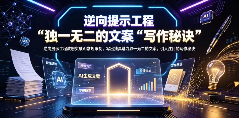 逆向提示工程教您突破AI常规限制，写出独具魅力独一无二的文案，引人注目的写作秘诀【原创双语字幕】|青心网创站