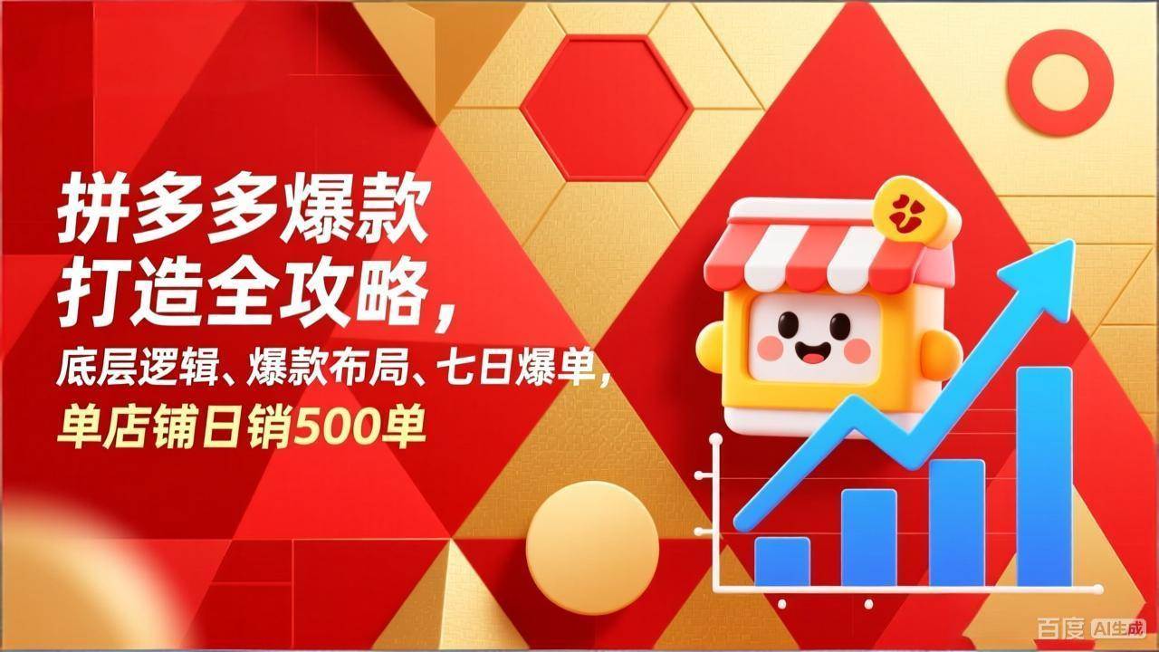 (17346期)拼多多爆款打造全攻略,底层逻辑、爆款布局、七日爆单,单店铺日销500单青心网创青心网创站