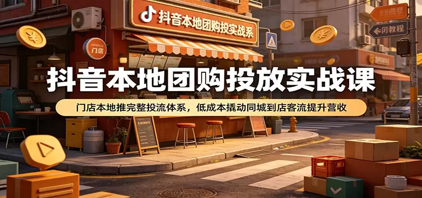 抖音本地团购投放实战课：门店本地推完整投流体系，低成本撬动同城到店客流提升营收|青心网创站