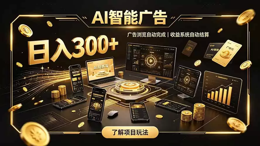 自研 AI 系统｜轻资产起步｜长期稳定收益｜宝妈 上班族轻轻松松日入300+ - 青心资源站