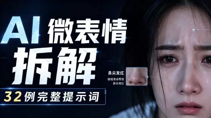 AI微表情拆解提示词合集，精准调控AI角色表情，可直接复用，0基础也能调出影视级表情变化|青心网创站