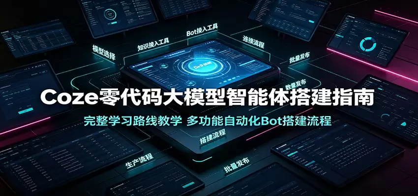 Coze零代码大模型智能体搭建指南：完整学习路线教学，多功能自动化Bot搭建流程|青心网创站