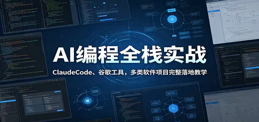 AI编程全栈实战：ClaudeCode、谷歌工具，多类软件项目完整落地教学|青心网创站