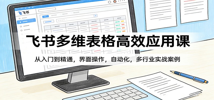 飞书多维表格高效应用课：从入门到精通，界面操作，自动化，多行业实战案例|青心网创站