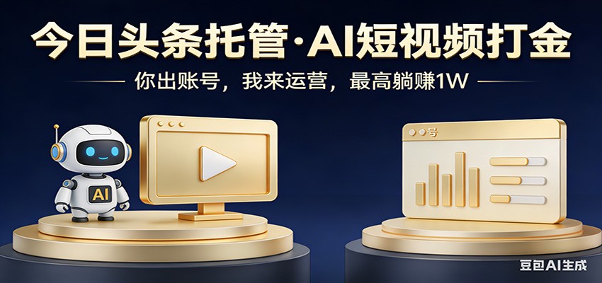 头条号AI托管，我提供作品，你提供账号，每天5分钟发布，小白躺赚3000+青心网创青心网创站