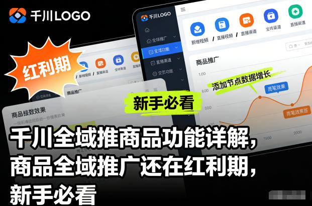 千川全域推商品功能详解，商品全域推广还在红利期，新手必看-青心网创站