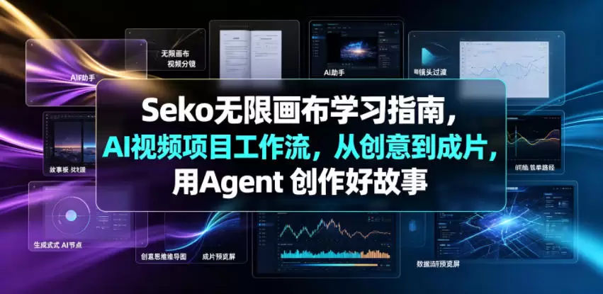 Seko无限画布学习指南，AI视频项目工作流，从创意到成片，用Agent 创作好故事|青心网创站