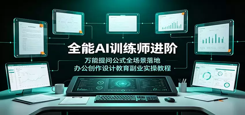全能AI训练师进阶：万能提问公式全场景落地，办公创作设计教育副业实操教程|青心网创站