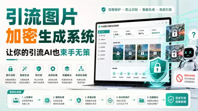 引流图片加密生成系统,让你的引流AI也束手无策 引流图片加密生成系统,让你的引流AI也束手无策