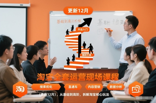 淘宝全套运营现场课程(更新12月),从基础到高阶,拆解淘宝核心玩法青心网创青心网创站