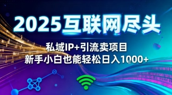 2025网创尽头王炸项目!私域IP+精准引流,新手小白在家躺賺日入1k,零经验也能上手【揭秘】-青心网创站