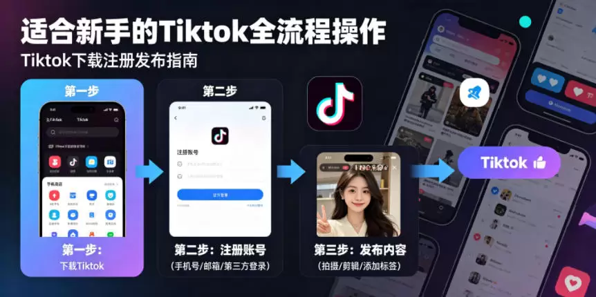 Tiktok下载注册发布，适合新手的Tiktok全流程操作|青心网创站