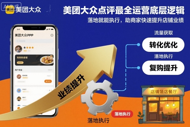 美团大众点评最全运营底层逻辑,落地就能执行,助商家快速提升店铺业绩-青心网创站