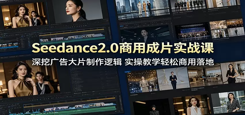 Seedance2.0商用成片实战课：深挖广告大片制作逻辑，实操教学轻松商用落地|青心网创站