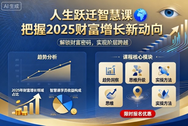 人生跃迁智慧课，把据2025财富增长新动向-青心网创站