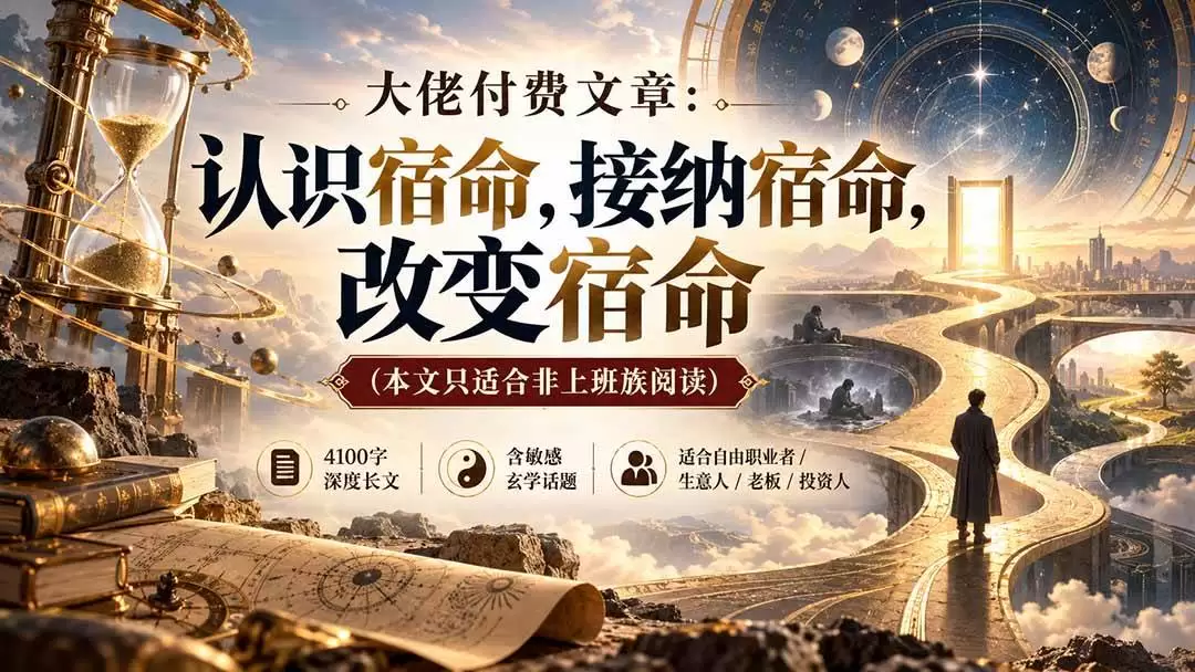 （20673期）【无水印】大佬付费文章：认识宿命，接纳宿命，改变宿命（本文只适合非上班族阅读） - 青心资源站